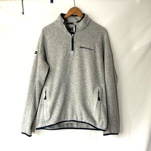 Henri Lloyd BMW Yachtsport Quarter Zip Knit Pullover Gray XL Nautical